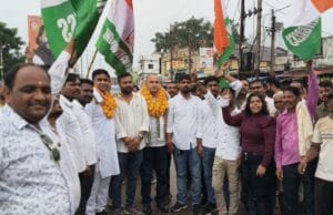 युवा कांग्रेस के प्रदेश प्रभारी और प्रदेश अध्यक्ष का आरंग में हुआ भव्य स्वागत