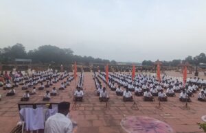 संघ स्थापना के शताब्दी वर्ष पूर्ण होने एवं विजयदशमी के अवसर पर दंतेवाड़ा नगर में पथ संचलन संपन्न हुआ