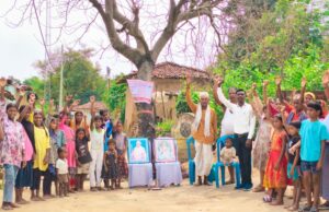 राष्ट्रपिता महात्मा गांधी जी की जयंती पर ग्राम चर्रा में चलाया गया स्वच्छता अभियान