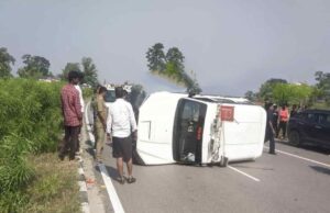 हाईवे पर हादसे का शिकार हुआ श्रम मंत्री लखनलाल देवांगन का काफिला, बाल-बाल बचे मंत्री