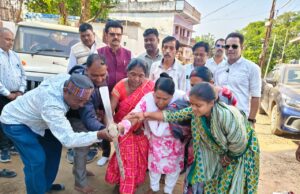 दो वार्डों में विकास कार्यों का भूमि पूजन संपन्न