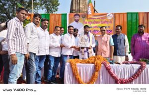 युवा मोर्चा प्रदेश अध्यक्ष राहुल योगीराज टिकरिहा का शिव की नगरी पाली में भव्य स्वागत