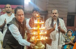 श्री सिद्ध हनुमान मंदिर की १३० वीं महाआरती में पंडित राजशेखर शर्मा हुए शामिल