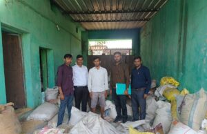 अवैध धान के भंडारण पर खाद्य विभाग की छापेमार कार्यवाही