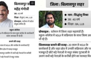 कांग्रेस संगठन में बड़ा फेरबदल: 41 नए जिलाध्यक्ष नियुक्त, बिलासपुर शहर से सुधांशु मिश्रा और ग्रामीण से महेंद्र गंगोत्री बने अध्यक्ष