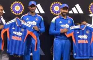 रायपुर वनडे में टीम इंडिया की नई T20 वर्ल्ड कप जर्सी का भव्य अनावरण