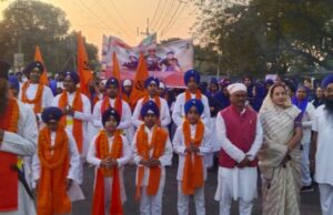 दीपका में पंज प्यारों की शहादत दिवस पर निकाली गई शौर्य यात्रा