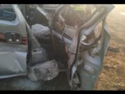 कुंवरपुर नहर रोड में बालू लोड टिपर ने इको कार को मारी ठोकर इको सवार ससुर दामाद घायल जिला अस्पताल रेफर