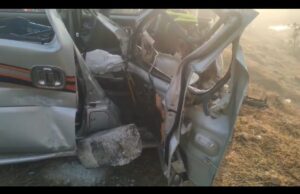 कुंवरपुर नहर रोड में बालू लोड टिपर ने इको कार को मारी ठोकर इको सवार ससुर दामाद घायल जिला अस्पताल रेफर