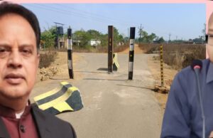 जेठा टोल संचालक ने सड़क खोद व खंभे गाड़ आवागमन को रोका…कलेक्टर के पहल से अवरोध हटा