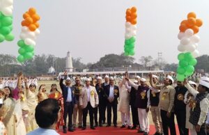 गेवरा स्टेडियम में धूमधाम से मनाया गया गणतंत्र दिवस समारोह