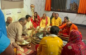 कान्यकुब्ज ब्राह्मण समाज ने महाशिवरात्रि पर किया सामूहिक महारुद्राभिषेक