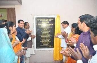 उद्योग मंत्री श्री लखन लाल देवांगन ने मथुरा माली मरार पटेल समाज को दी 10 लाख के सामुदायिक भवन की सौगात