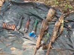 नक्सलियों द्वारा डम्प किए गए हथियारों का जखीरा, डीआरजी टीम ने किया बरामद