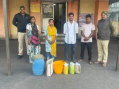 नशे के विरुद्ध दीपका पुलिस की कार्यवाही, पाँच अलग अलग ठिकानों पर रेड की कार्यवाही कर 100 लीटर कच्ची महुआ शराब जप्त