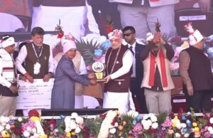गृह मंत्री अमित शाह एवं मुख्यमंत्री विष्णु देव साय के हाथों मिला सम्मान
