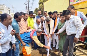 शहर में 04 करोड़ 81 लाख के सड़क निर्माण कार्य का भाजपा प्रदेश अध्यक्ष एवं विधायक श्री किरण देव ने किया भूमिपूजन