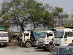 अवैध रेत उत्खनन कर परिवहन के मामले में थाना अकलतरा पुलिस की बड़ी कार्रवाई, 14 हाइवा वाहन जप्त