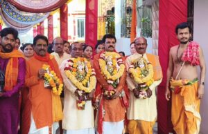 श्री ओंकारेश्वर मंदिर प्राण-प्रतिष्ठा का तीसरा दिन श्रद्धा व भक्ति के साथ संपन्न