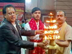 श्री सिद्ध हनुमान मंदिर की १४४ वीं महाआरती में पंडित चंदन कृष्ण गोस्वामी हुए शामिल