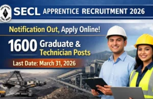 अपने करियर की नई उड़ान भरें — SECL में 1600 अपरेंटिस पदों पर सुनहरा अवसर