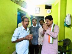 पूर्व कैबिनेट मंत्री डॉ शिवकुमार ने मृतक नीरज लोधी के परिजनों से की मुलाकात