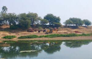 भास्कली नदी में अवैध रेत खनन से तबाह हो रही है खेती