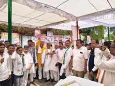 विधानसभा घेराव में शामिल हुए राजहरा के कांग्रेसी