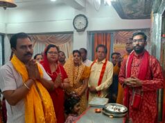 श्री सिद्ध हनुमान मंदिर की १४९ वीं महाआरती में पंडित अमित शर्मा सपरिवार हुई शामिल
