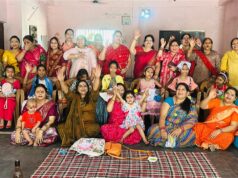 छत्तीसगढ़ प्रांतीय अखंड ब्राह्मण समाज की विदुषी महिलाओं ने किया, सप्तमी पर कन्या पूजन का भव्य आयोजन