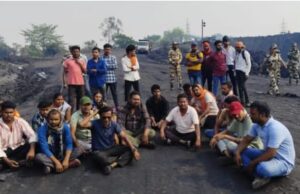 गेवरा परियोजना में विस्थापितों का विरोध तेज, खदान और पीएनसी कंपनी का काम ठप