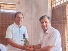 प्राचार्य और शिक्षकों के सेवानिवृत्त होने पर दी भावभीनी विदाई