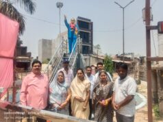 गांव की सरकार ने पंचायत परिसर में मनाई बाबा साहब की 135 वी जयंती