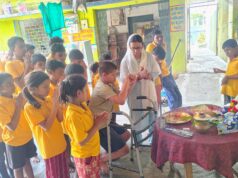 दिव्यांग बच्चों ने हनुमान जयंती पर पूजा अर्चना कर हनुमान चालीसा का किया पाठ