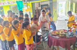 दिव्यांग बच्चों ने हनुमान जयंती पर पूजा अर्चना कर हनुमान चालीसा का किया पाठ