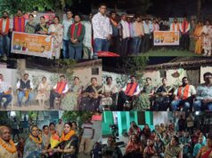 भाजपा के ‘गांव चलो, बस्ती चलो’ अभियान के तहत नरईबोध व गेवरा बस्ती पहुंचीं बांकीमोंगरा पालिका अध्यक्ष श्रीमती सोनी विकास झा।