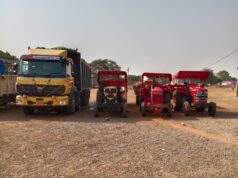 खनिजो के अवैध परिवहन पर ताबड़तोड़ कार्रवाई, 02 हाइवा व 03 ट्रैक्टर ट्राली जप्त