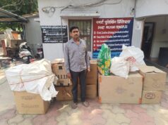 रेलवे कॉलोनी झोपड़ी क्षेत्र में अवैध पटाखों का जखीरा जब्त, आरोपी पर कार्रवाई