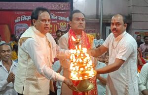 श्री सिद्ध हनुमान मंदिर की १५६ वीं महाआरती में पंडित लाला उपाध्याय हुए शामिल