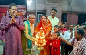 श्री सिद्ध हनुमान मंदिर की १५४ वीं महाआरती में पंडित दुर्गेश पांडेय हुए शामिल