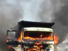 कुसमुंडा खदान में कोयले से भरी टीपर में लगी आग, चालक ने कूदकर बचाई जान
