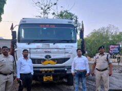 रेत के अवैध परिवहन पर कार्रवाई, 6 हाइवा एवं 3 ट्रैक्टर जब्त