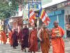 गांव में बौद्ध भिखक्षुओं ने धम्म रैली निकालकर भगवान बुद्ध के संदेश दिए ….