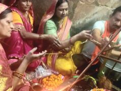 सोमनाथ स्वाभिमान पर्व पर शिव मंदिर में रुद्राभिषेक पूजन