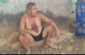 कुंवरपुर में जमीन नाप जोक के दौरान महिलाओं ने पत्थर ईंट से हमला कर ग्रामीण को किया घायल।