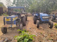 अवैध रेत उत्खनन और परिवहन करते 3 ट्रैक्टर-ट्रॉली जब्त
