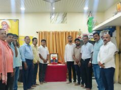 श्रीनगर चौक खमतराई में तेलुगु वेलफेयर सोसाइटी द्वारा वरिष्ठ भाजपा नेता रूपनारायण सिन्हा को दी गई भावभीनी श्रद्धांजलि