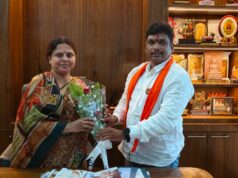 गौरवपूर्ण क्षण: जिला पंचायत उपाध्यक्ष भीखम सिंह ठाकुर ने सांसद रूपकुमारी चौधरी से की सौजन्य भेंट, नॉर्वे दौरे की दी बधाई