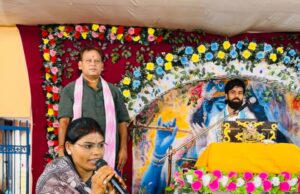 पालिका अध्यक्ष ओम कुमारी भक्ति सत्संग महोत्सव में शामिल, लिया आशीर्वाद।