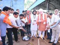 कैबिनेट मंत्री गुरु खुशवंत साहेब ने लोधी समाज भवन में किया पेवर ब्लॉक कार्य का भूमिपूजन